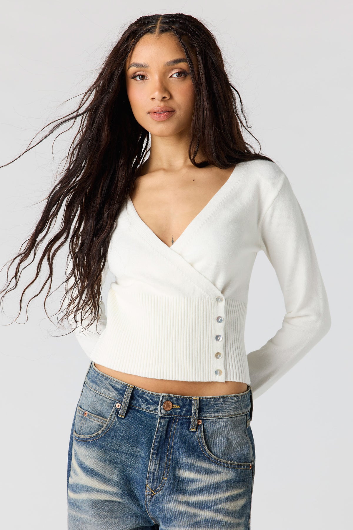 Wrap Sweater - Ivory