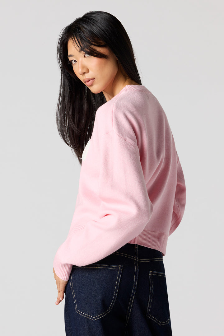 Chenille Embroidered Oversized Sweater – Urban Planet