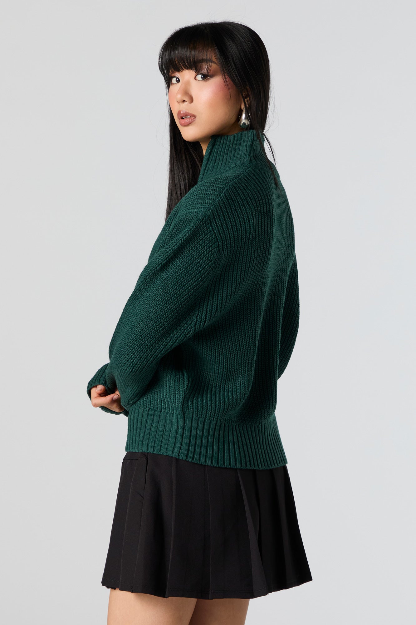 Quarter Zip Knit Sweater