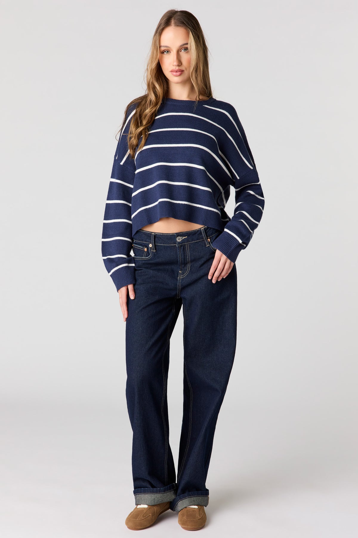 Vue alternative 3. Chandail en tricot rayé