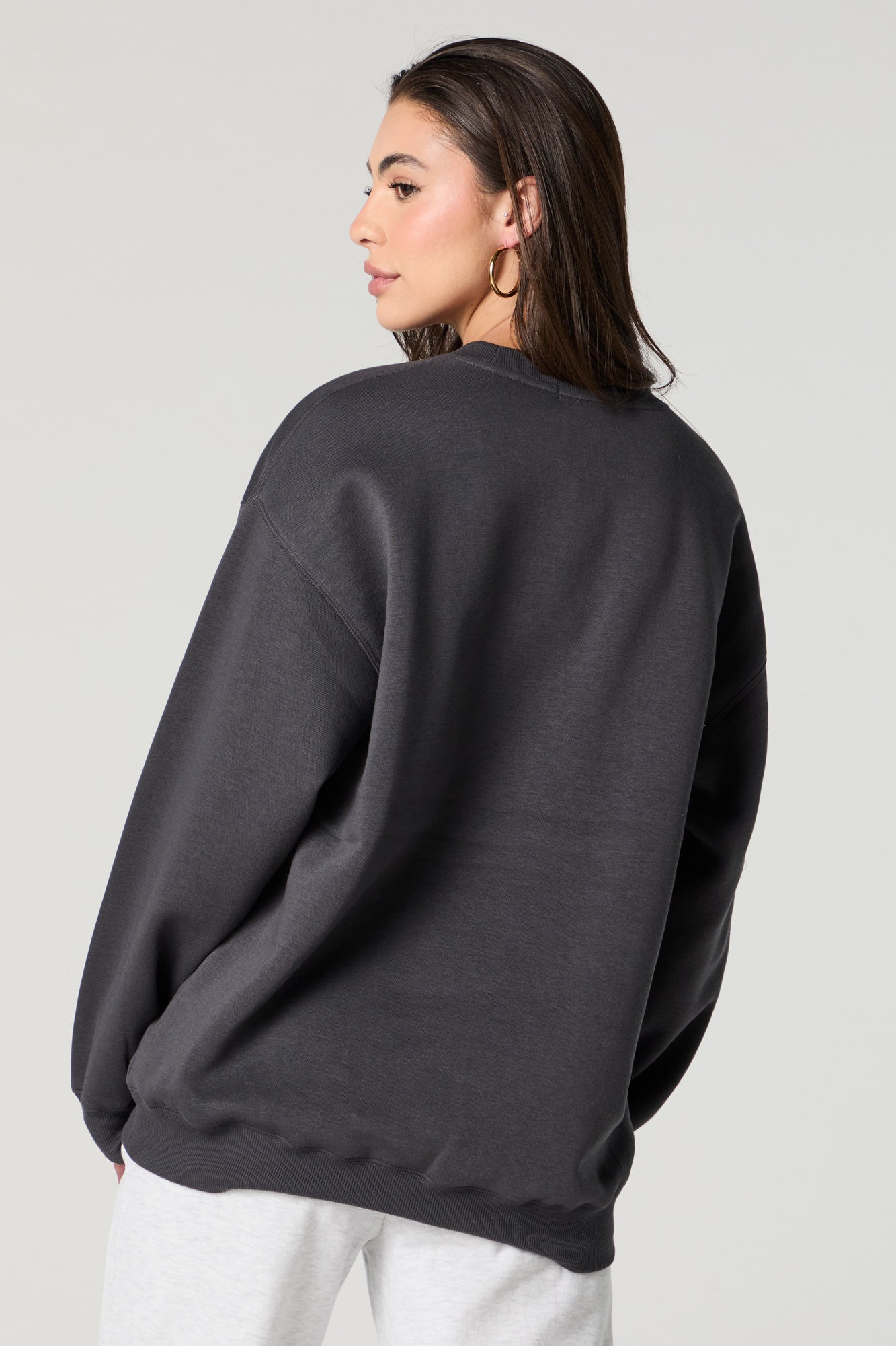 Embroidered Fleece Sweatshirt