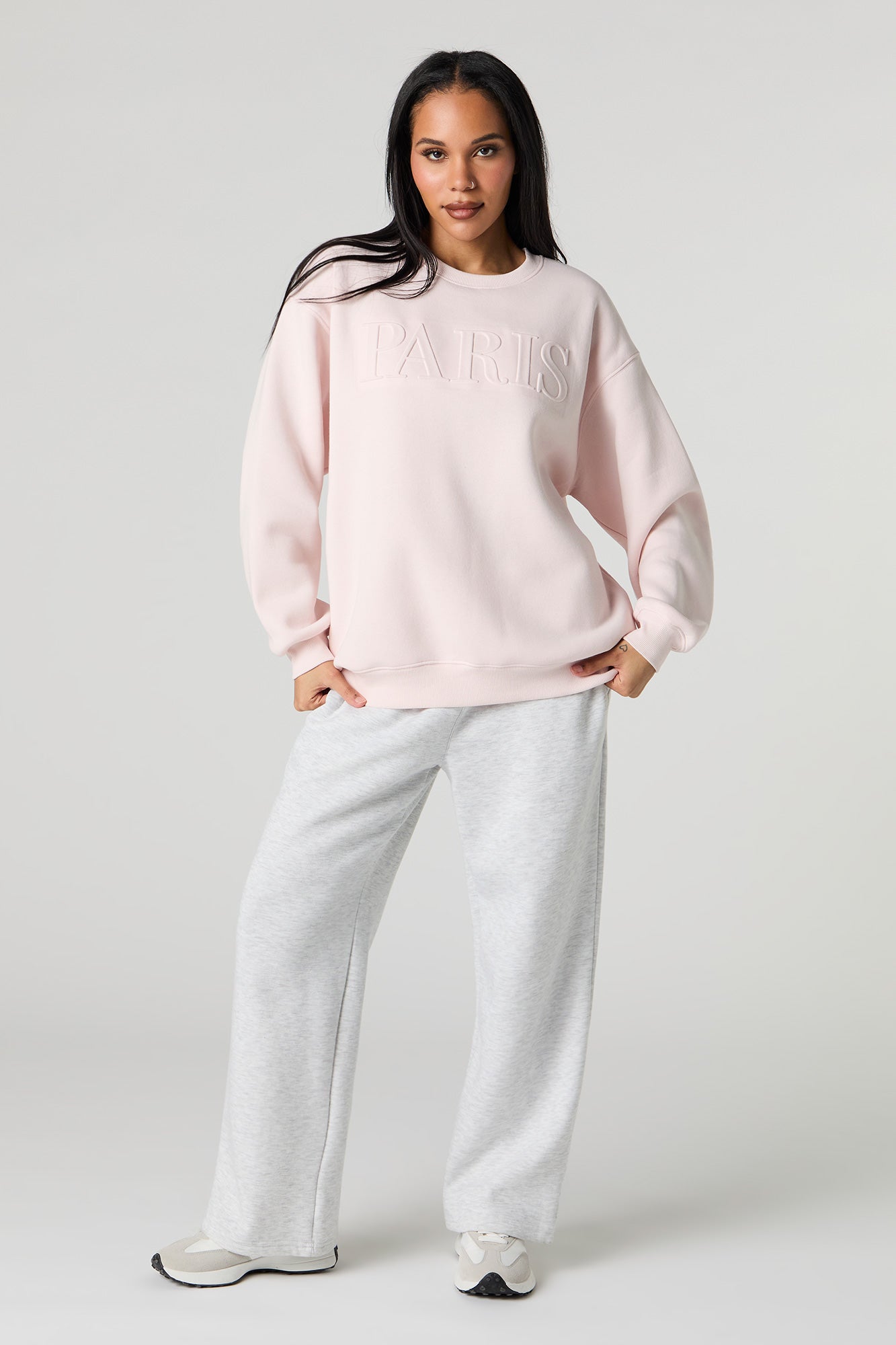 ÉPINE PARIS embroidery sweat gray×white ÉPINE PARIS embroidery sweat gray×white ÉPINE PARIS