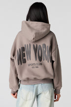 Luxe Fleece Graphic Boyfriend Hoodie