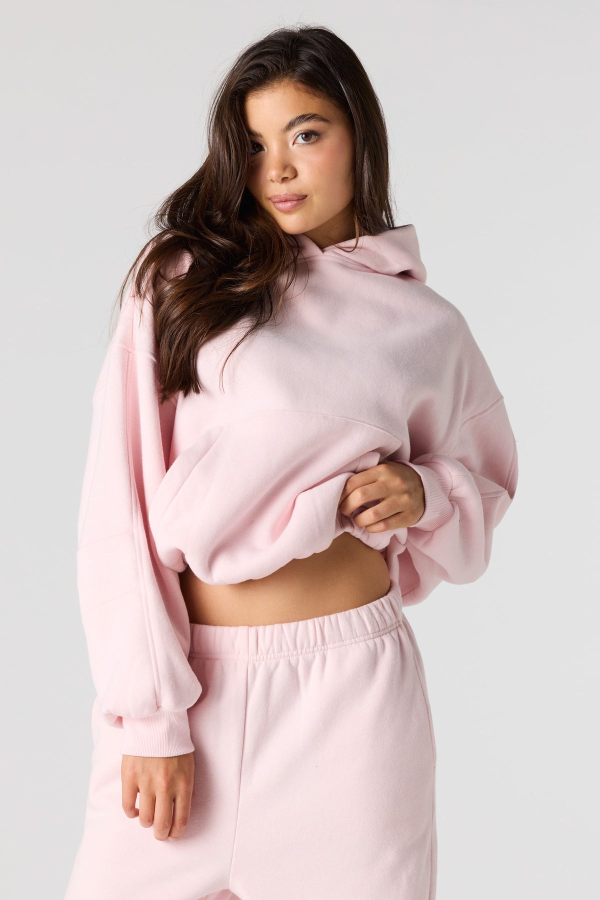Alt View 4. Luxe Fleece Favourite Hoodie - Light Pink