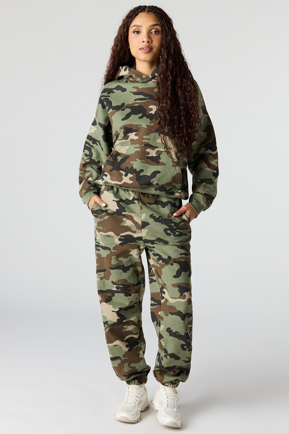 Alt View 3. Luxe Fleece Boyfriend Hoodie - Camouflage
