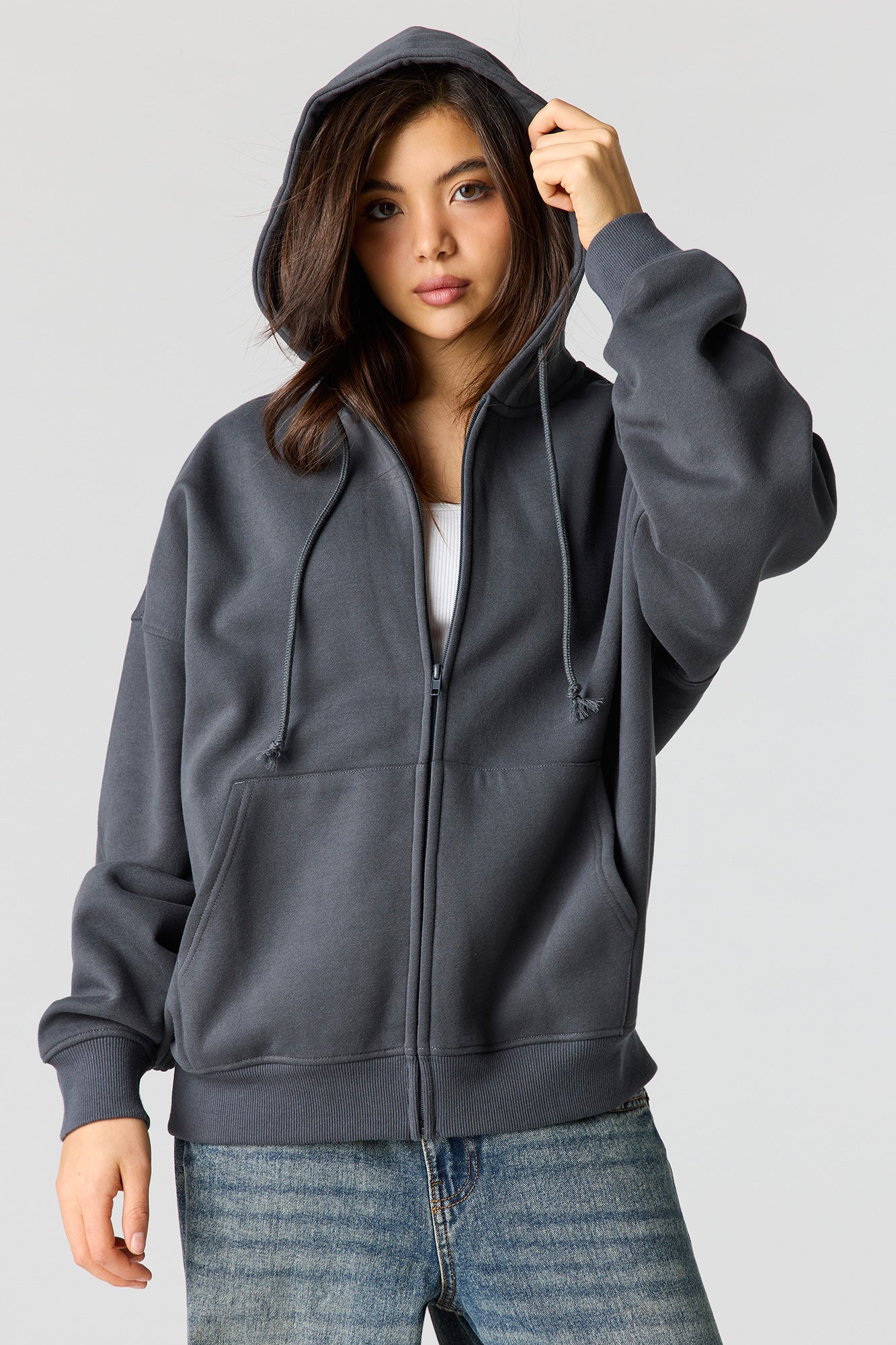 Luxe Fleece Oversized Zip Hoodie – Urban Planet