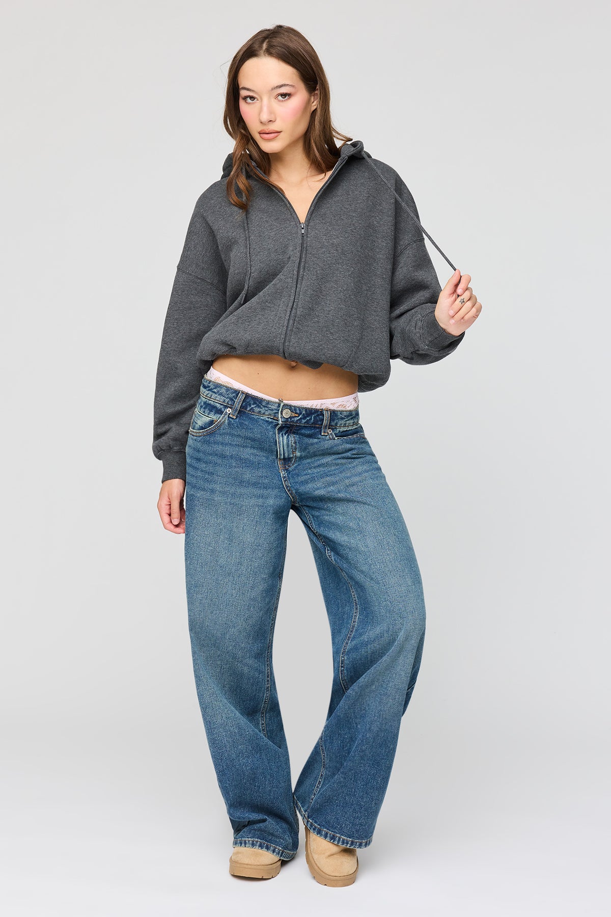 Alt View 10. Luxe Fleece Favourite Zip Hoodie - Light Pink