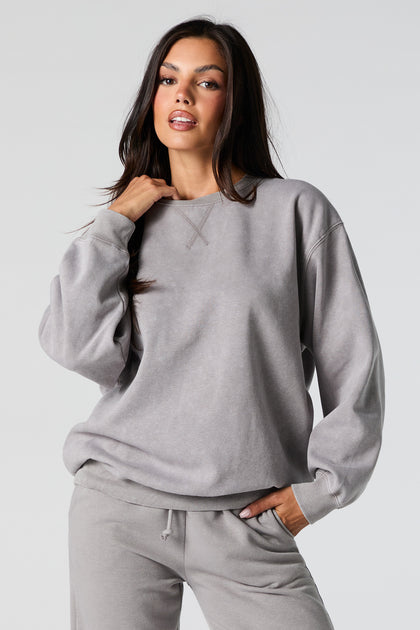 Washed Fleece Sweatshirt