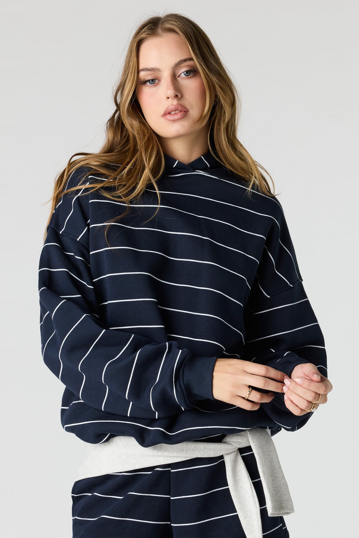 Alt View 4. Luxe Fleece Favourite Hoodie - Navy