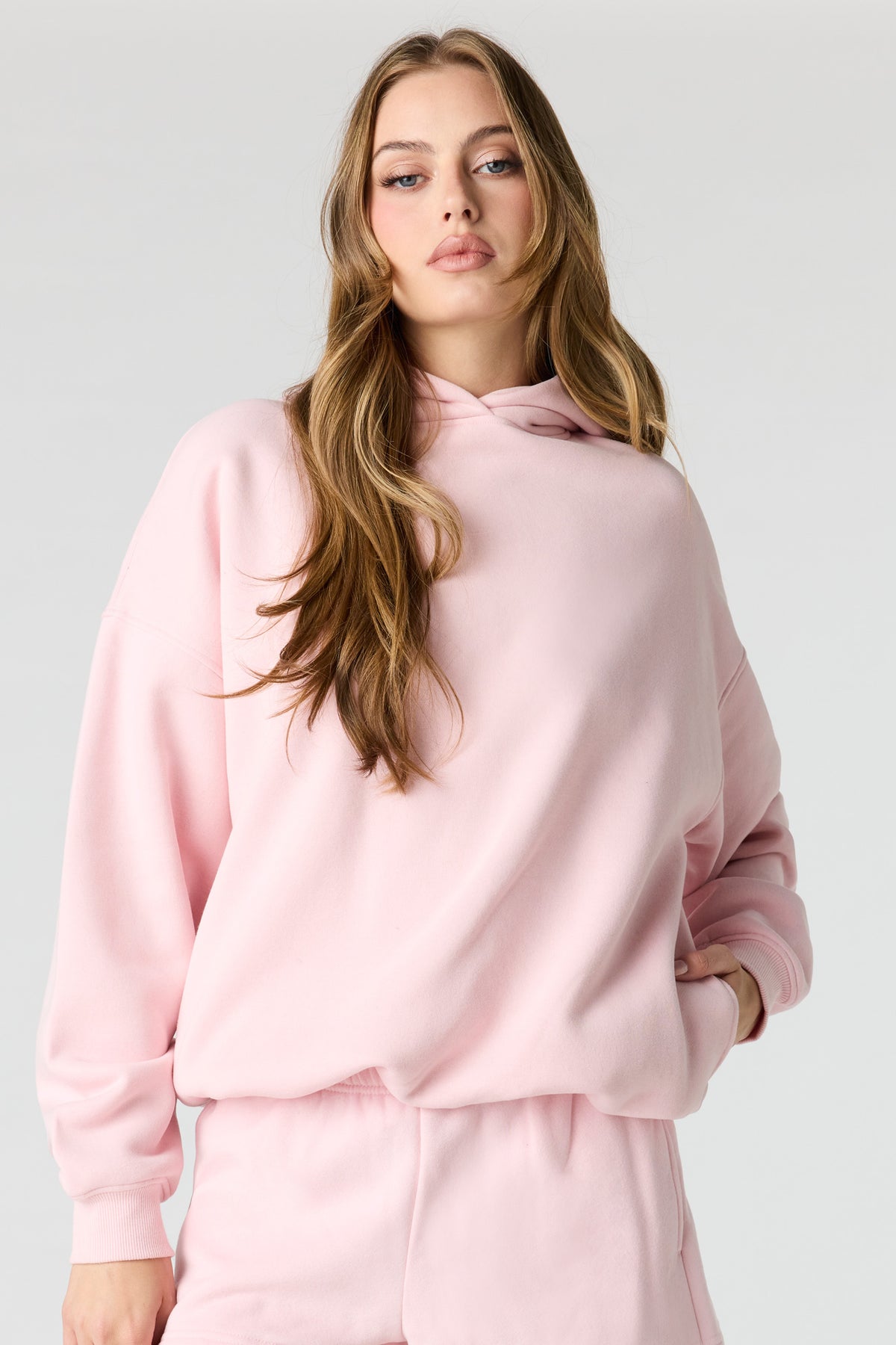 Luxe Fleece Favourite Hoodie - Light Pink