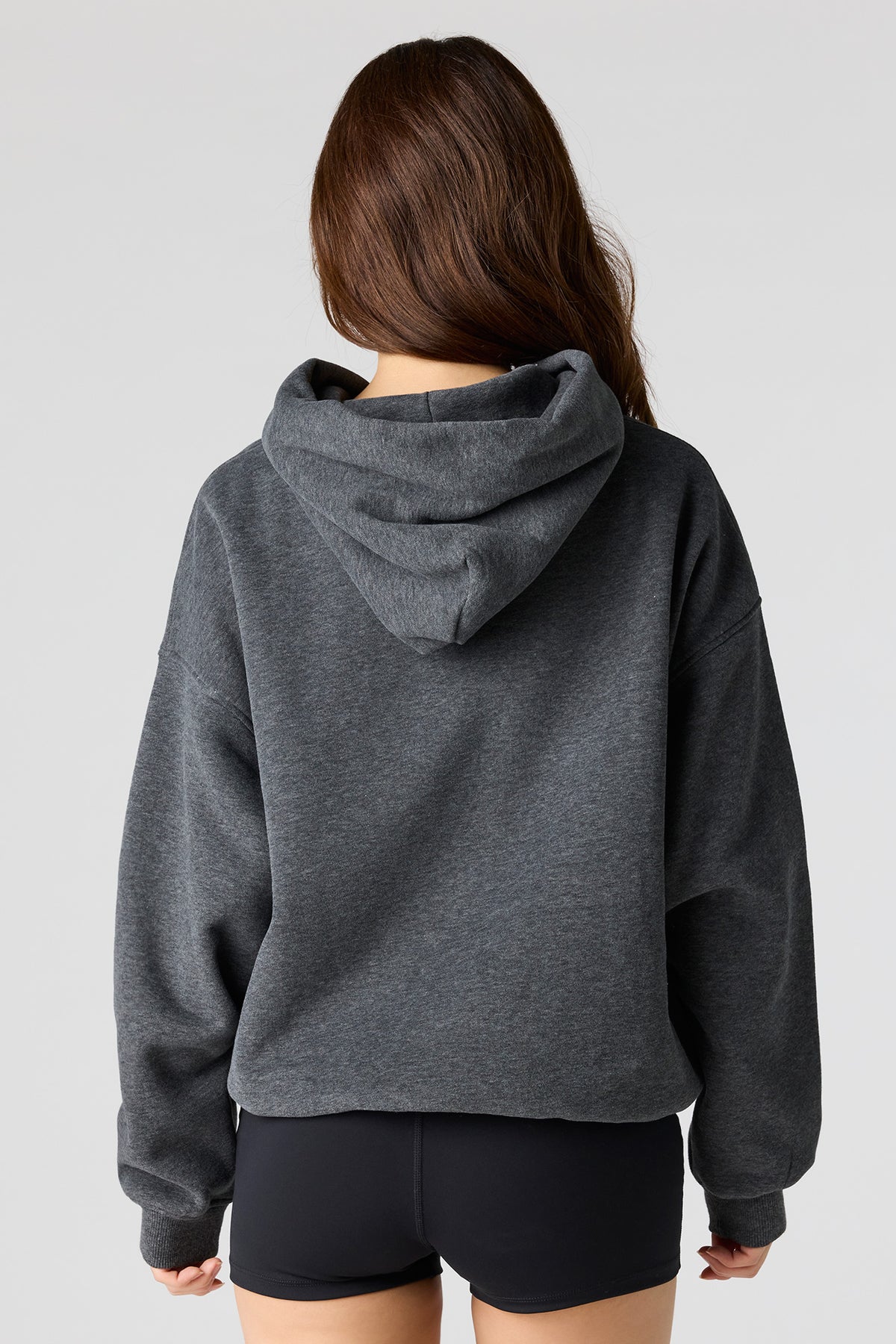 Alt View 2. Luxe Fleece Favourite Hoodie - Charcoal