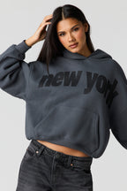 Luxe Fleece Graphic Boyfriend Hoodie