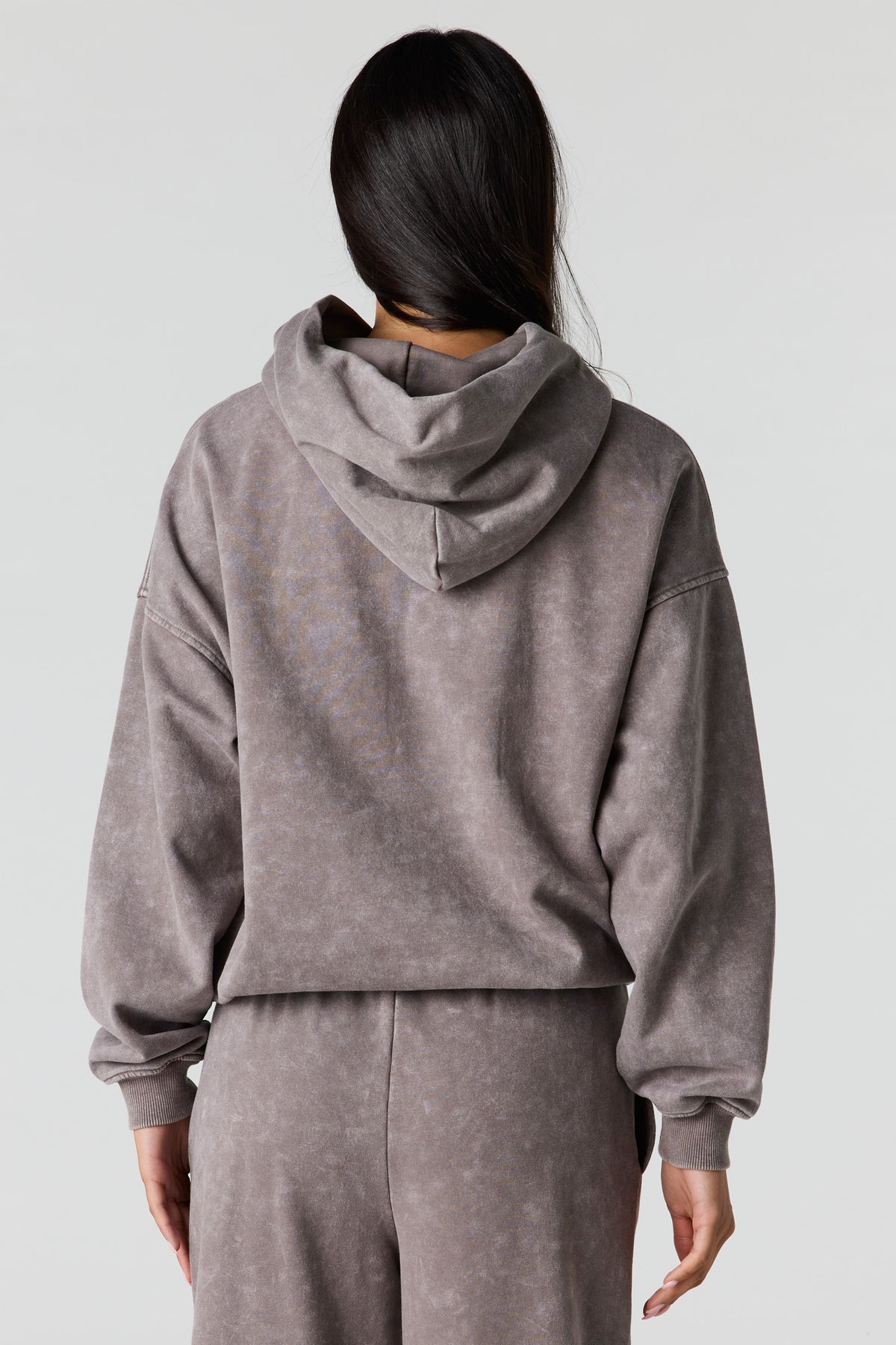 Alt View 2. Luxe Fleece Washed Favourite Hoodie - Sand