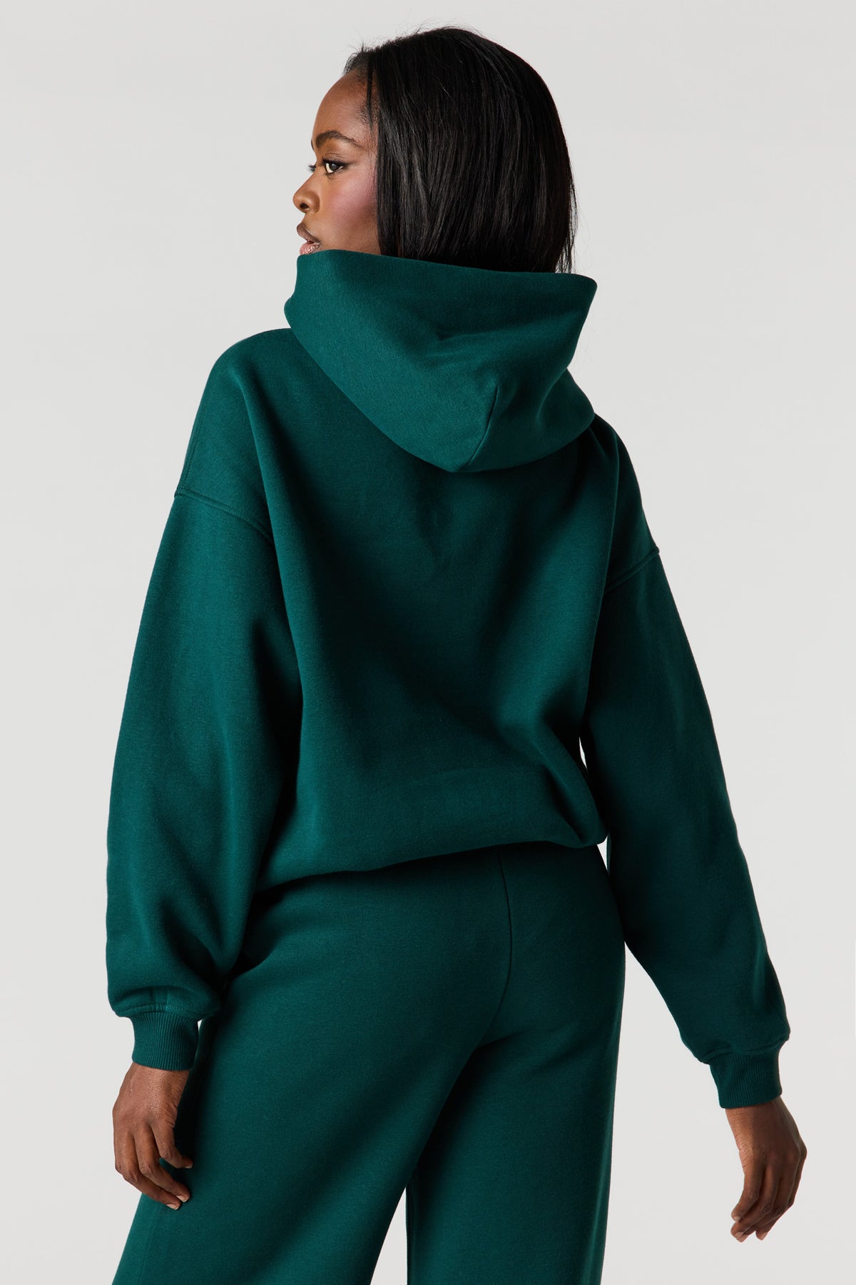 Alt View 2. Luxe Fleece Favourite Hoodie - Green