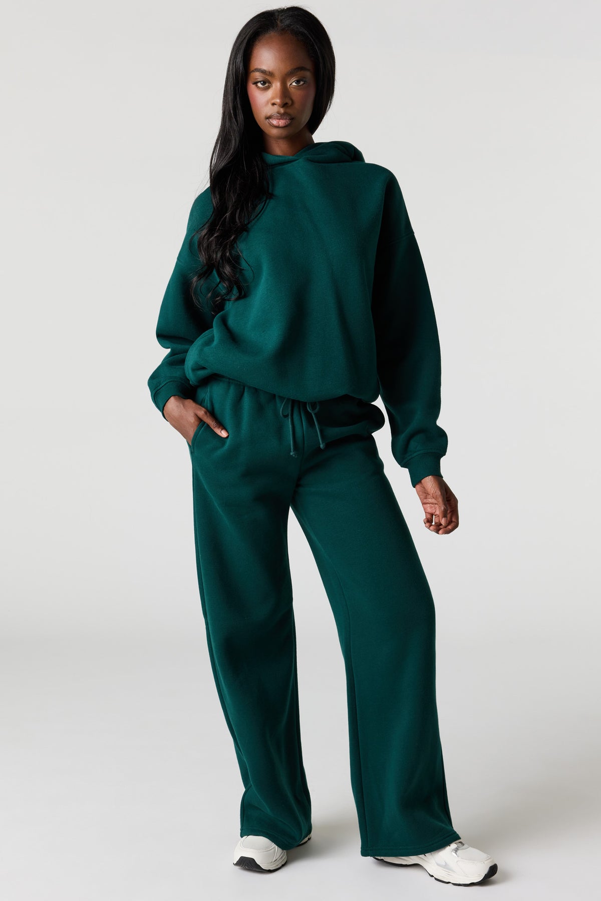 Alt View 3. Luxe Fleece Favourite Hoodie - Green