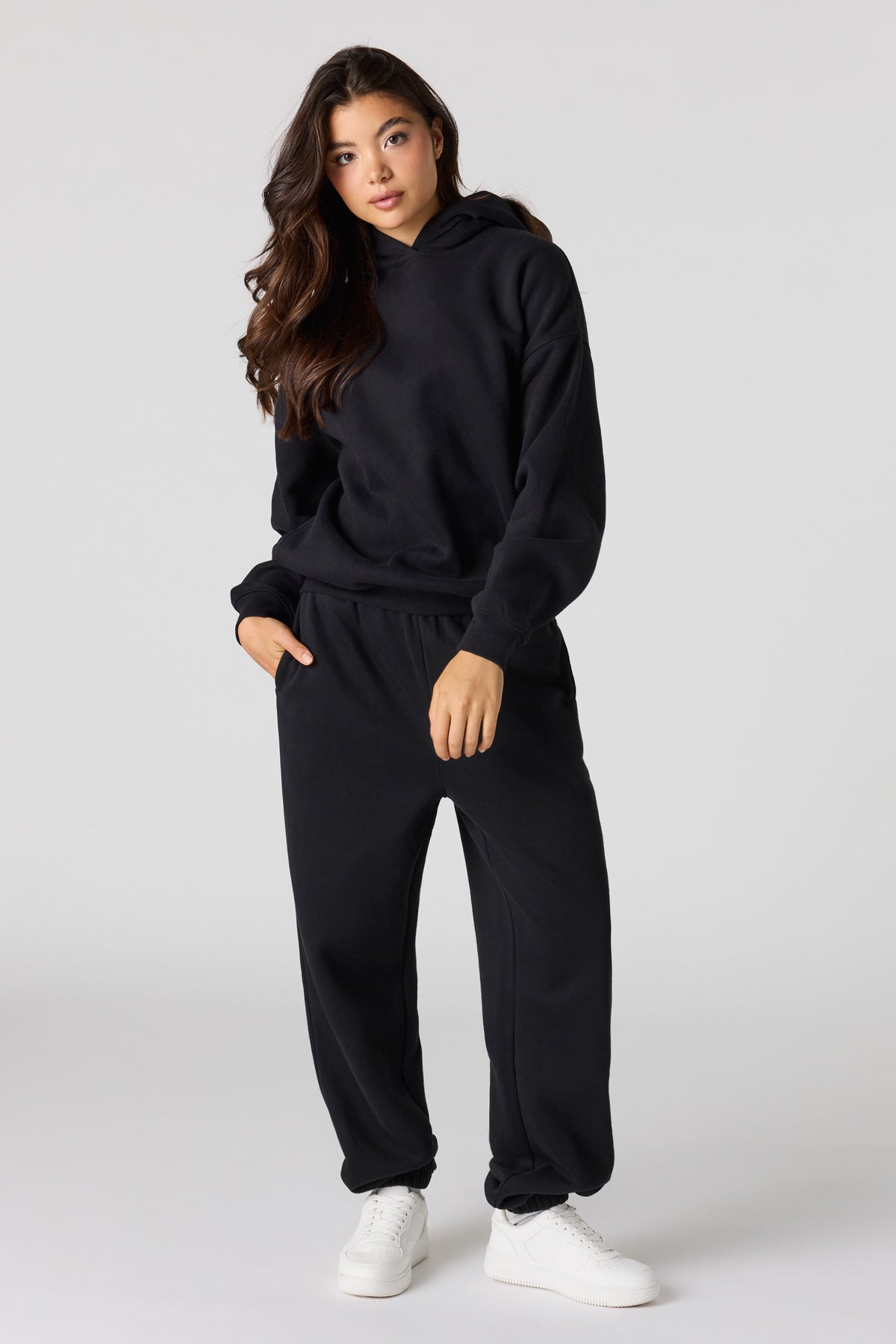 Alt View 3. Luxe Fleece Favourite Hoodie - Black