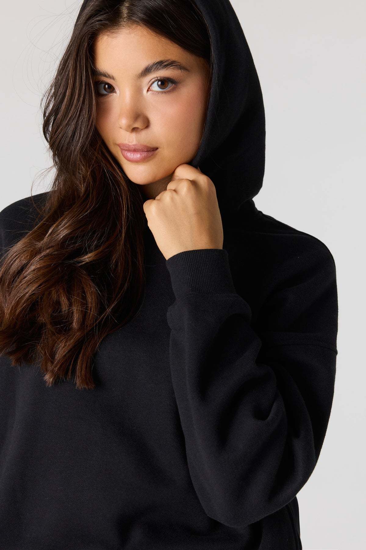 Alt View 4. Luxe Fleece Favourite Hoodie - Black