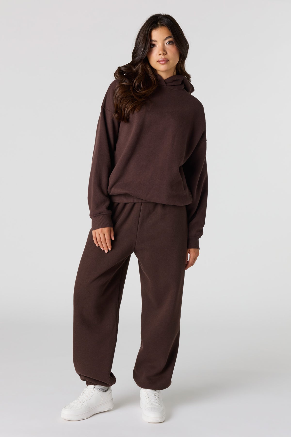 Alt View 3. Luxe Fleece Favourite Hoodie - Brown