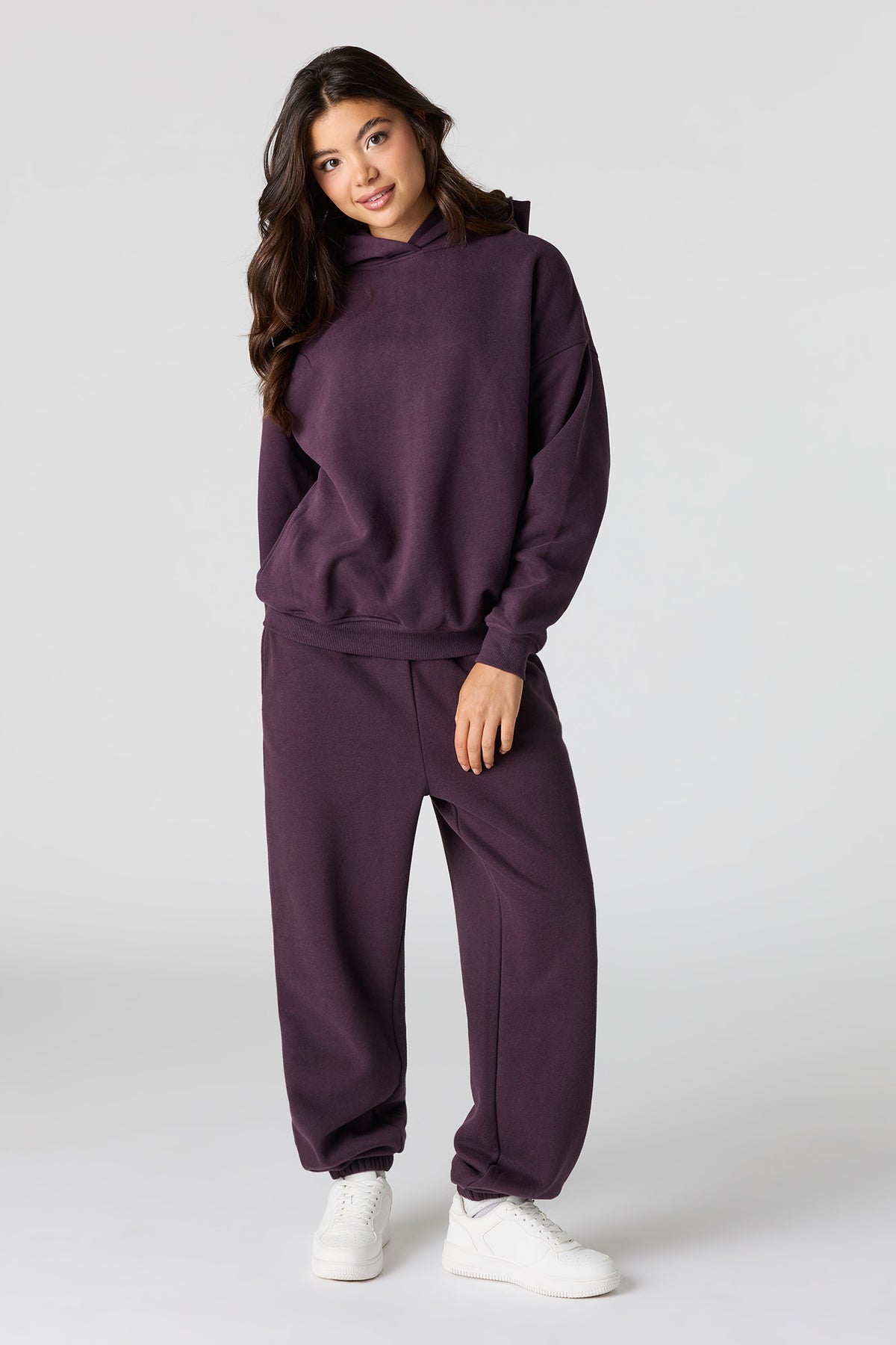 Alt View 3. Luxe Fleece Favourite Hoodie - Purple