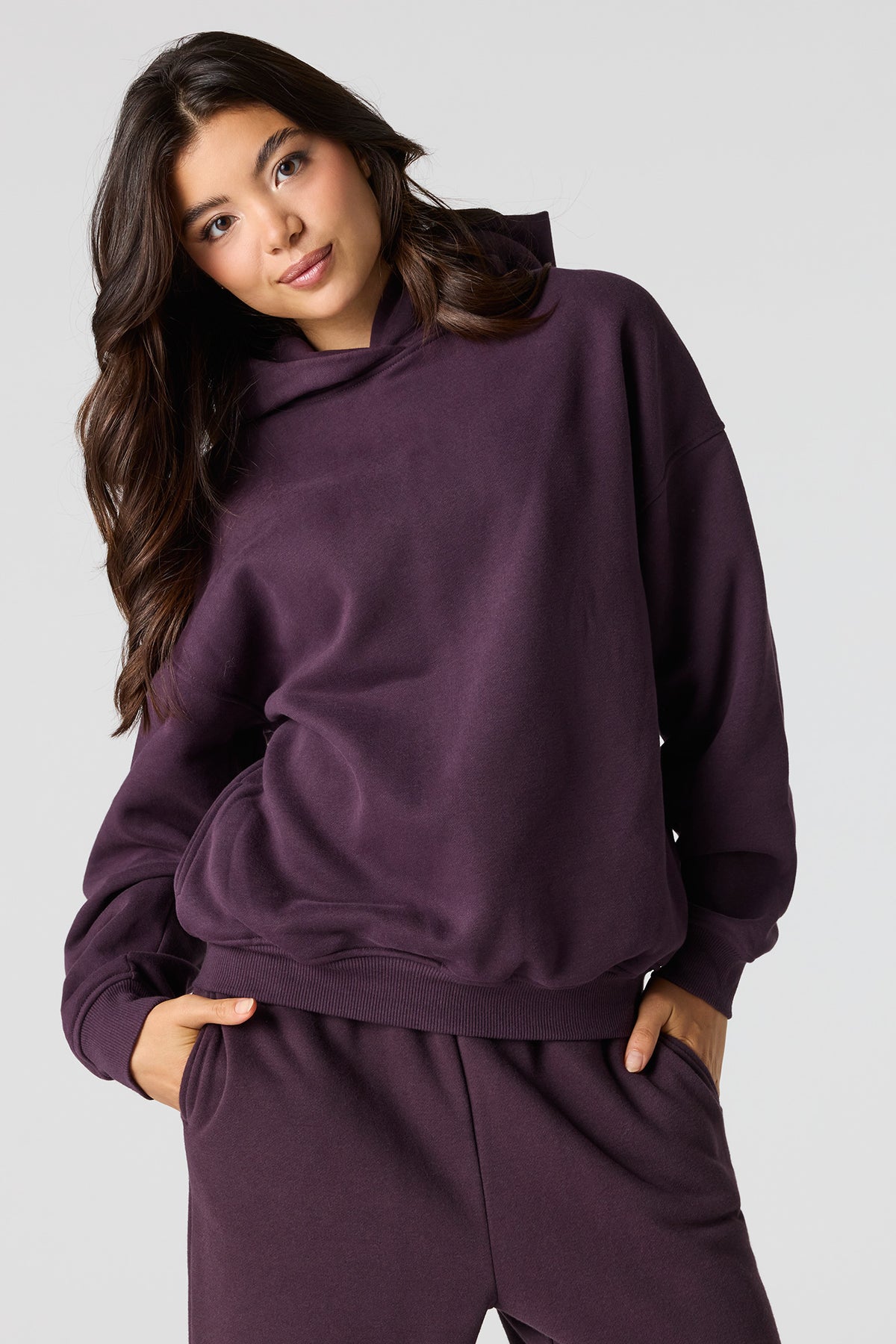 Alt View 4. Luxe Fleece Favourite Hoodie - Purple