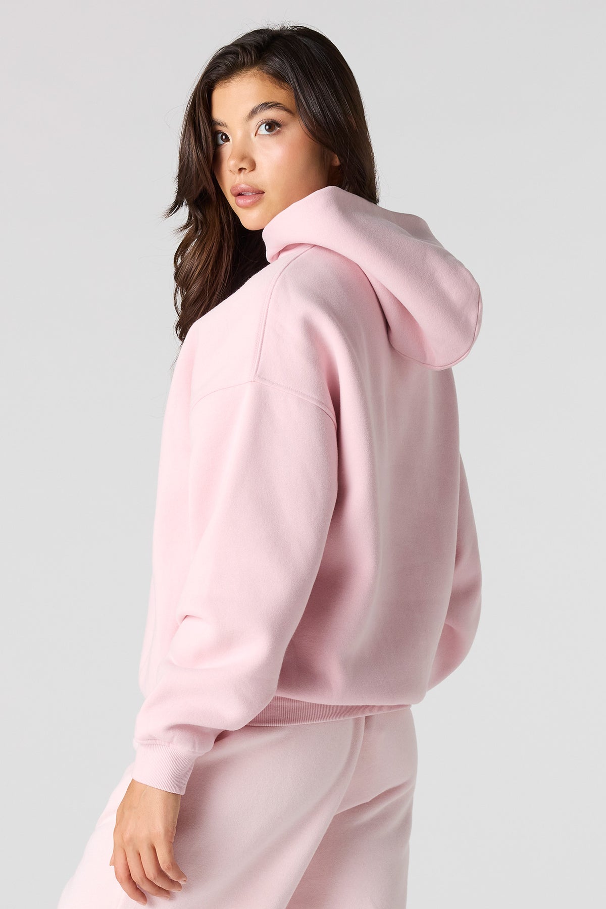 Alt View 2. Luxe Fleece Favourite Hoodie - Light Pink