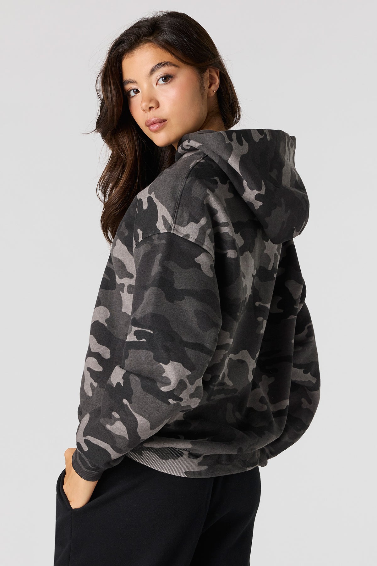 Alt View 2. Luxe Fleece Favourite Hoodie - Camouflage