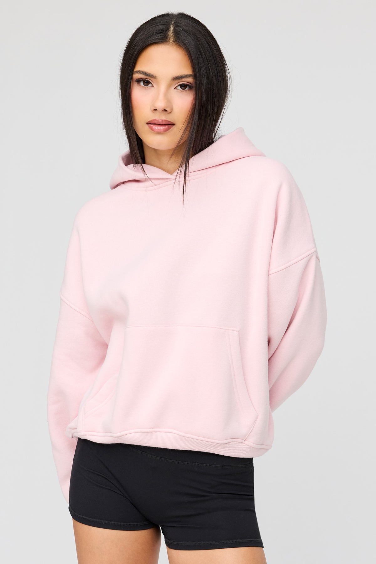 Luxe Fleece Boyfriend Hoodie - Light Pink