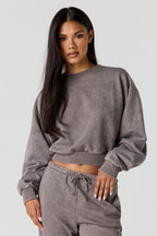 Luxe Fleece Washed Boxy Sweatshirt