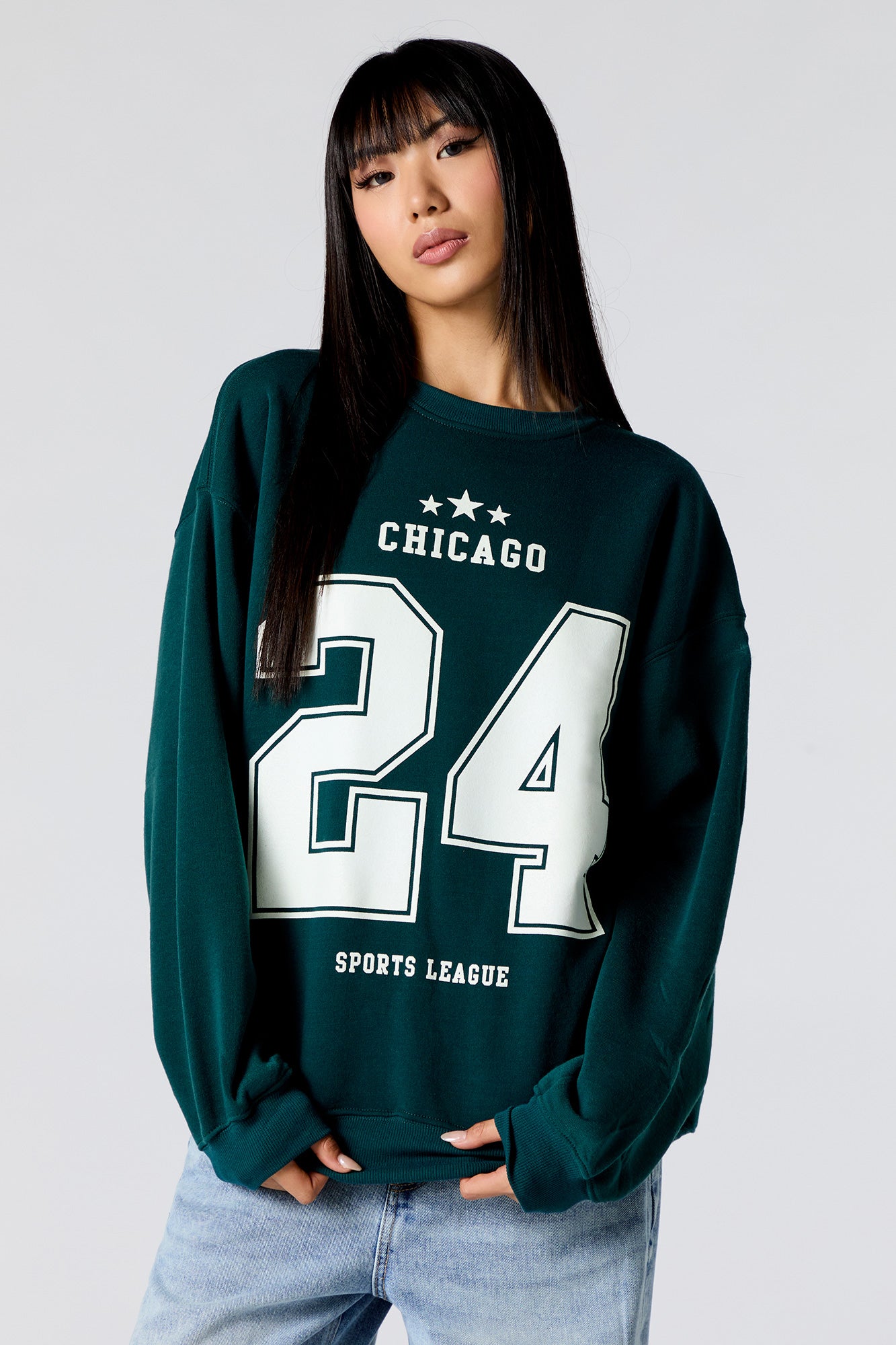 Sweat-shirt en molleton graphique Chicago 24