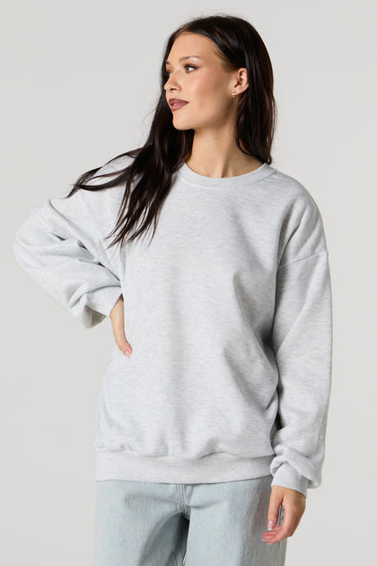 Oversized Fleece Crewneck Sweatshirt