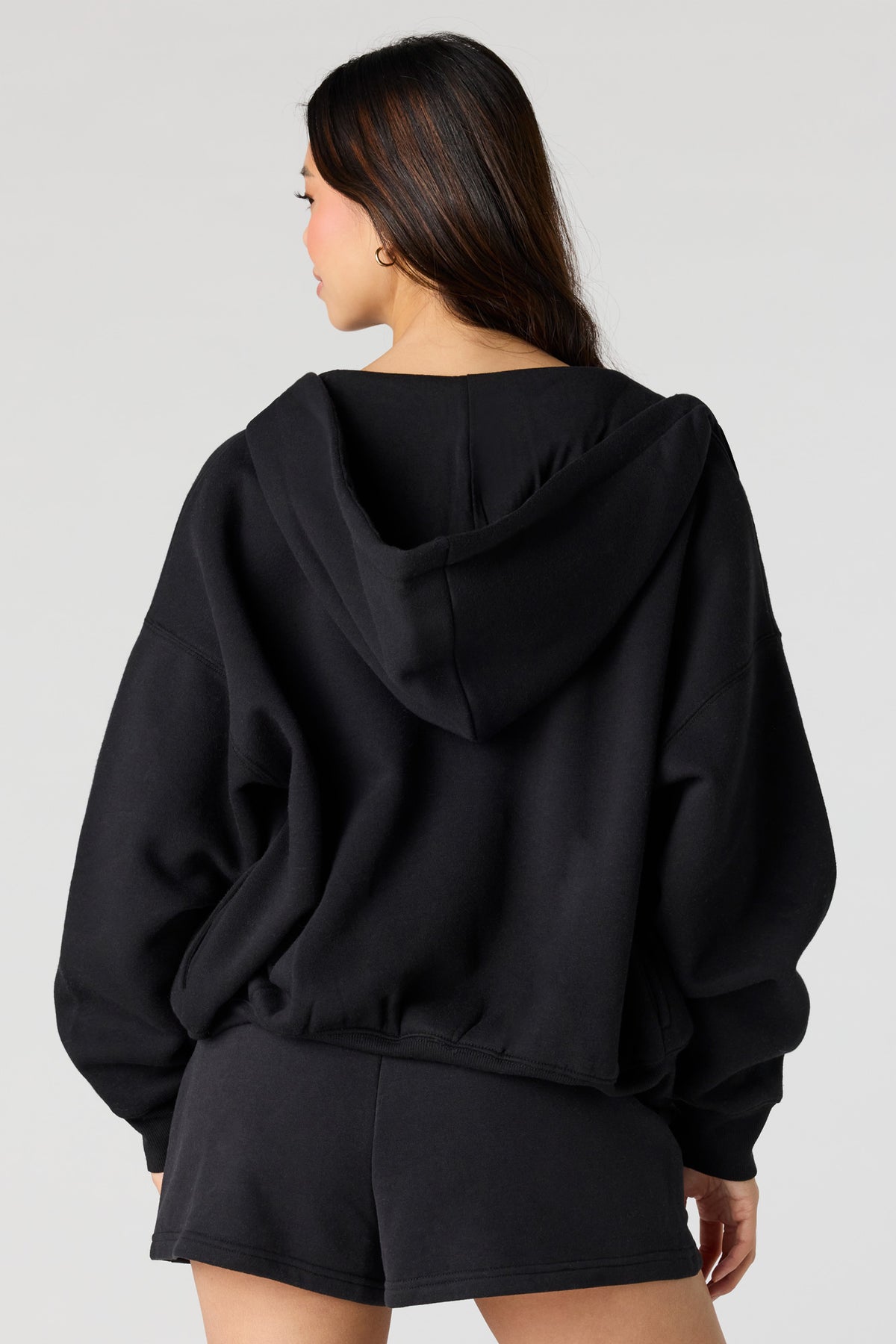 Alt View 2. Luxe Fleece Favourite Zip Hoodie - Black