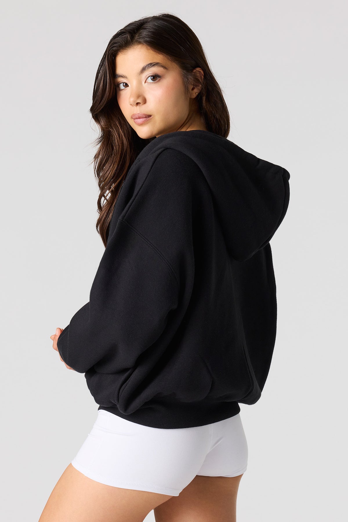 Alt View 2. Luxe Fleece Favourite Zip Hoodie - Black