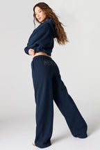 Luxe Fleece Graphic Wide Leg Sweatpant