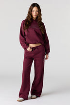 Luxe Fleece Graphic Wide Leg Sweatpant