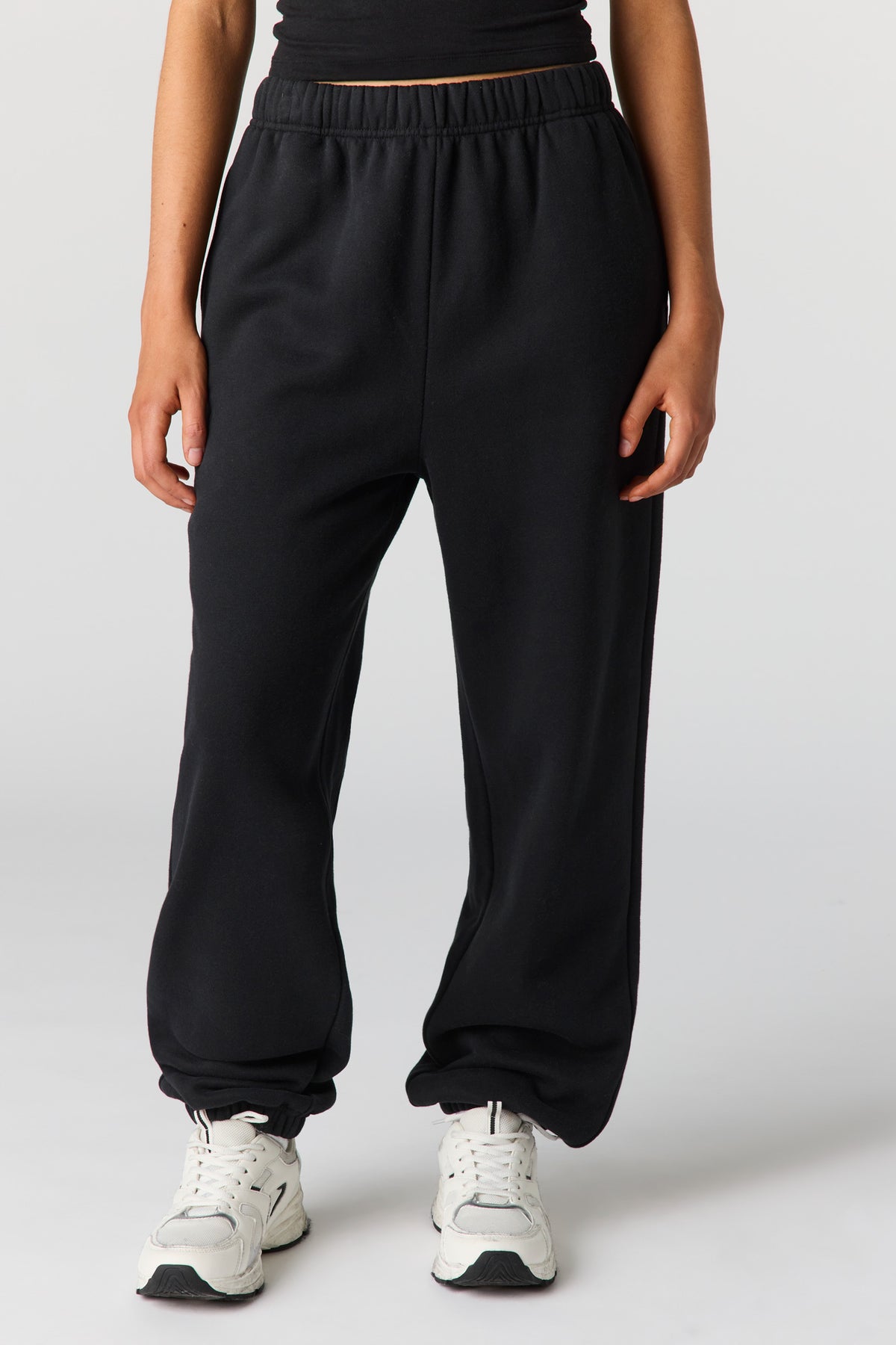 Vue alternative 2. Jogger de coupe garçonne en molleton de luxe