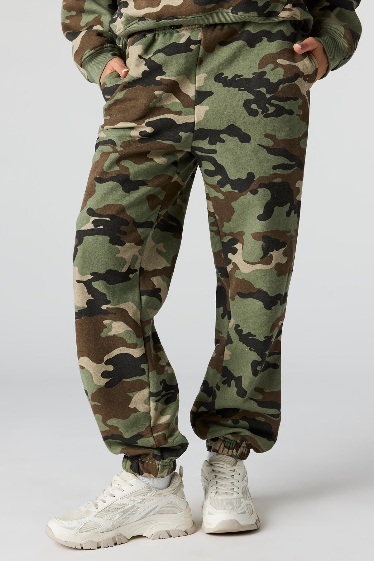Alt View 2. Luxe Fleece Boyfriend Jogger - Camouflage