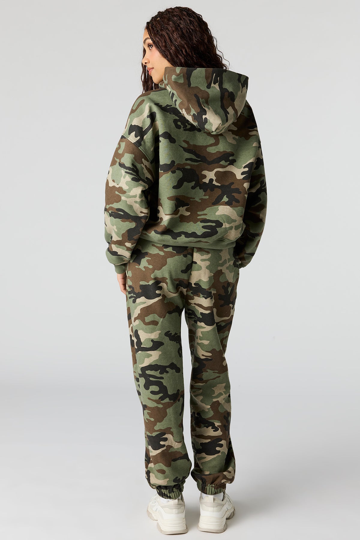 Alt View 3. Luxe Fleece Boyfriend Jogger - Camouflage