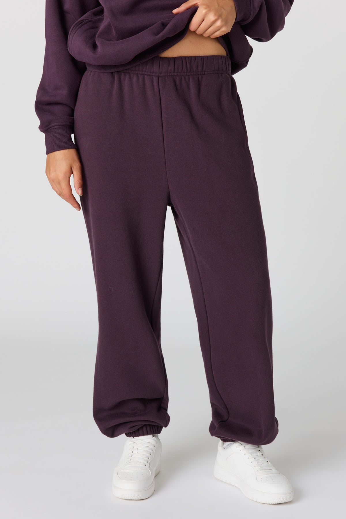 Alt View 2. Luxe Fleece Boyfriend Jogger - Purple