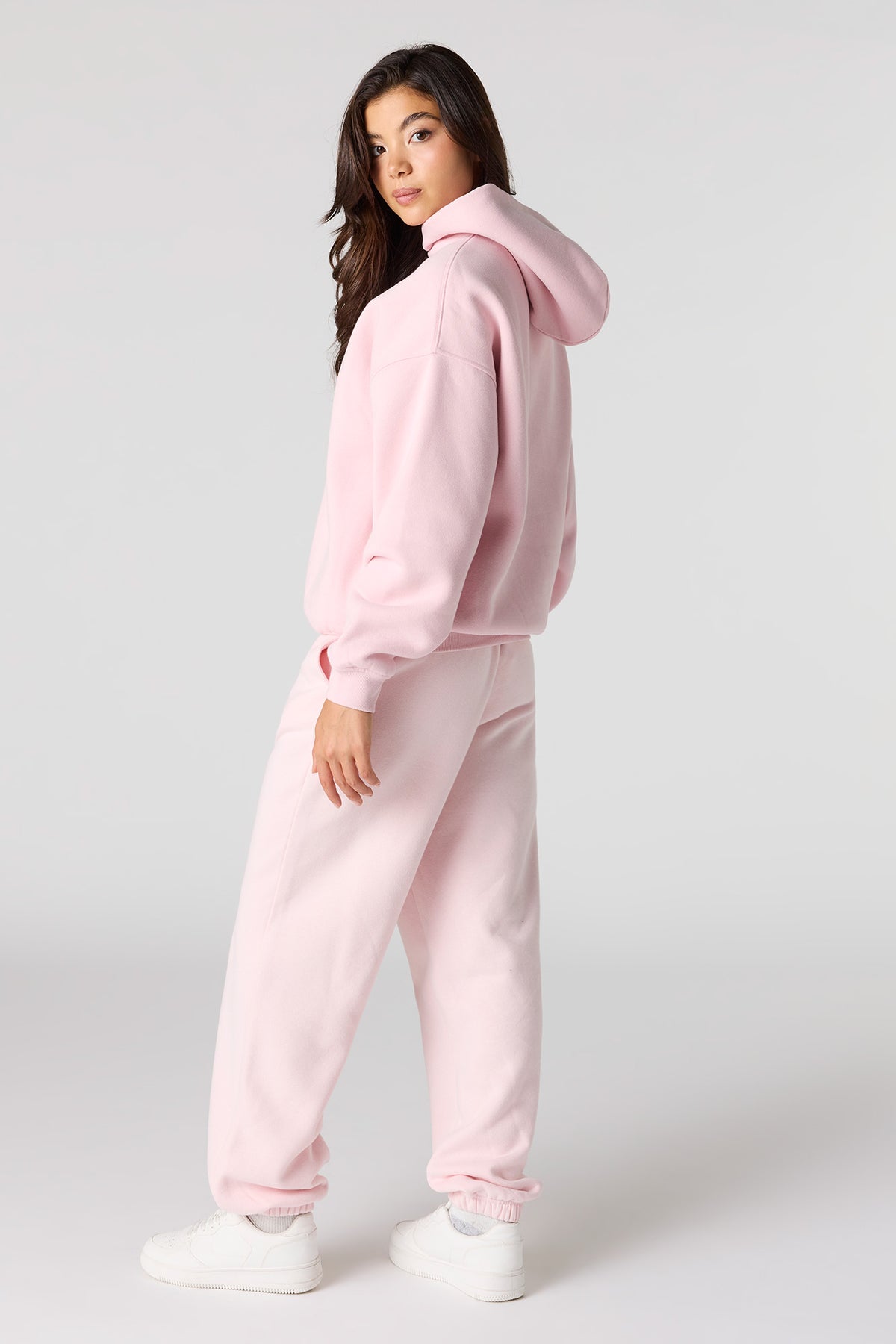 Alt View 3. Luxe Fleece Boyfriend Jogger - Light Pink