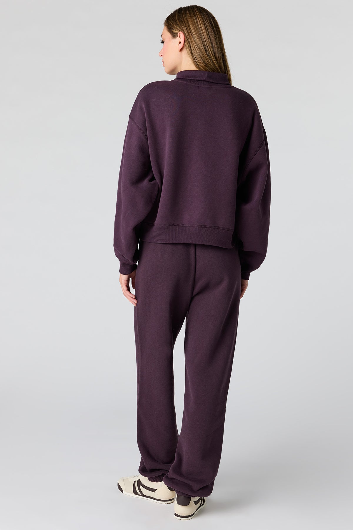Alt View 3. Luxe Fleece Boyfriend Jogger - Purple