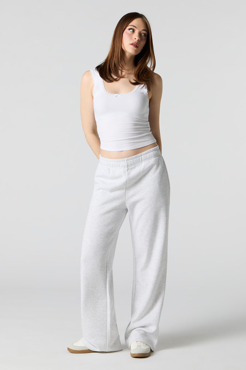 Pantalon d'entraînement à jambe large en molleton