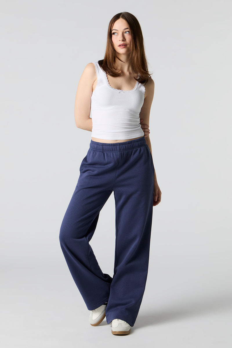 Fleece Wide Leg Sweatpant