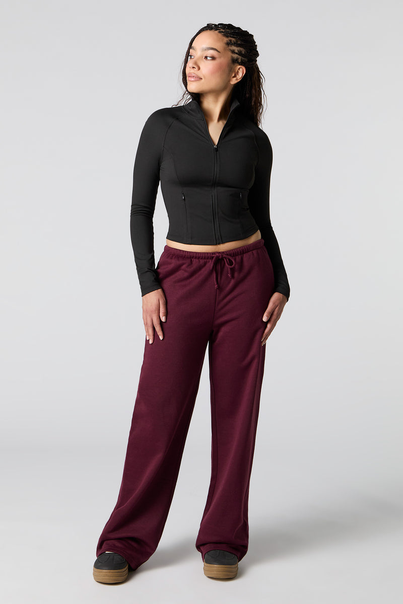 Pantalon d'entraînement à jambe large en molleton