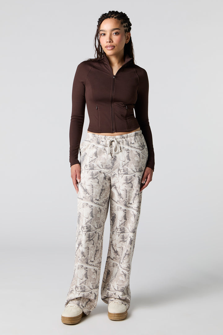 Pantalon d'entraînement à jambe large en molleton