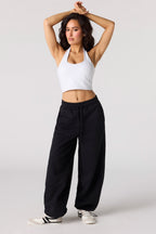 Pantalon d'entraînement à jambe baril en molleton de luxe