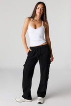 Pantalon d'entraînement cargo en molleton de luxe