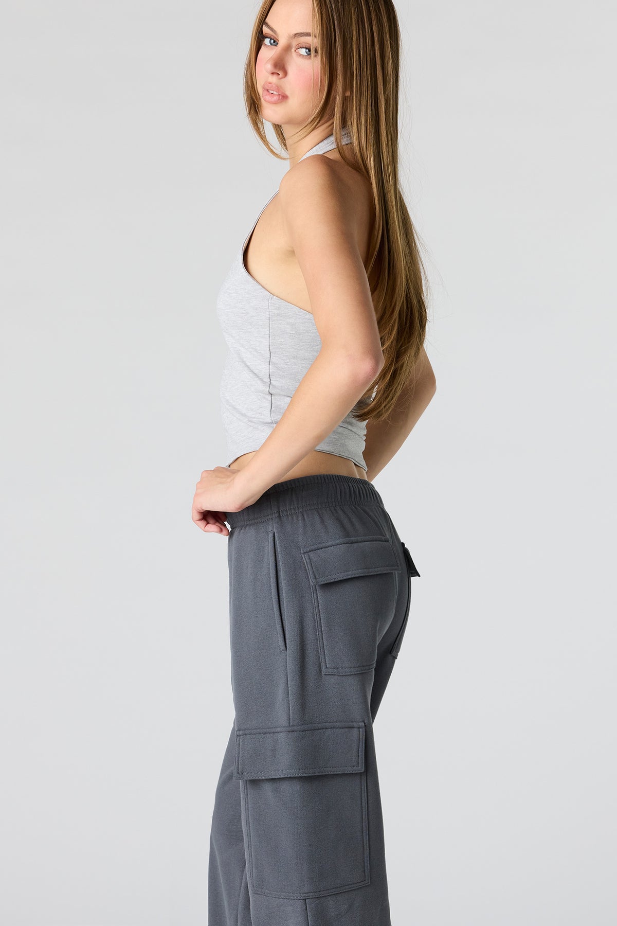 Vue alternative 4. Pantalon d'entraînement cargo en molleton de luxe