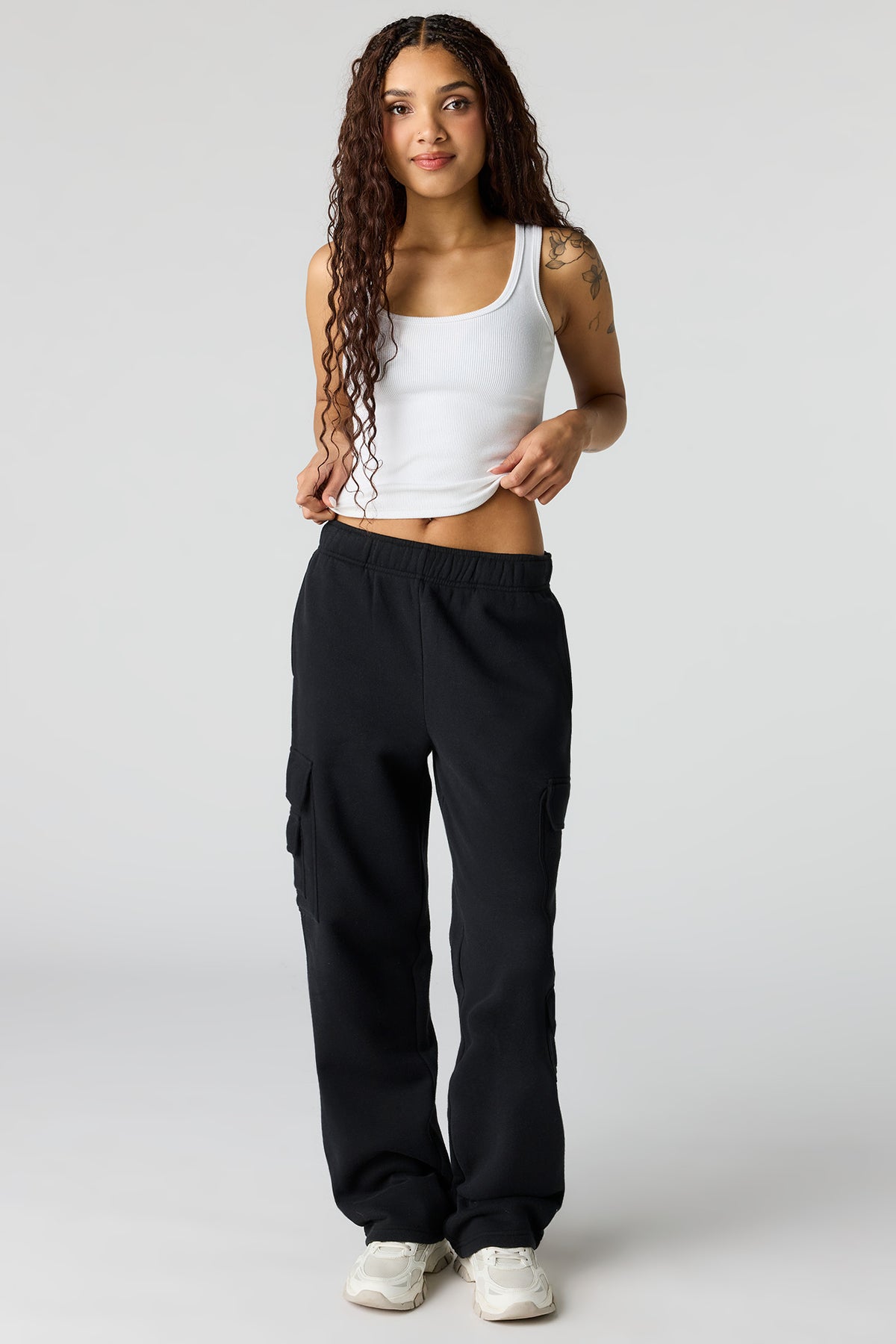 Pantalon d'entraînement cargo en molleton de luxe