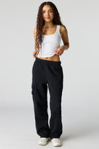 Pantalon d'entraînement cargo en molleton de luxe
