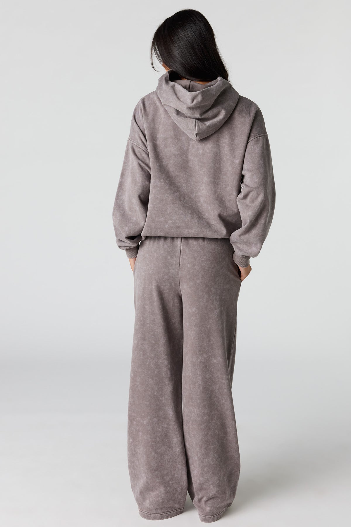Alt View 3. Luxe Fleece Washed Wide Leg Sweatpant - Sand
